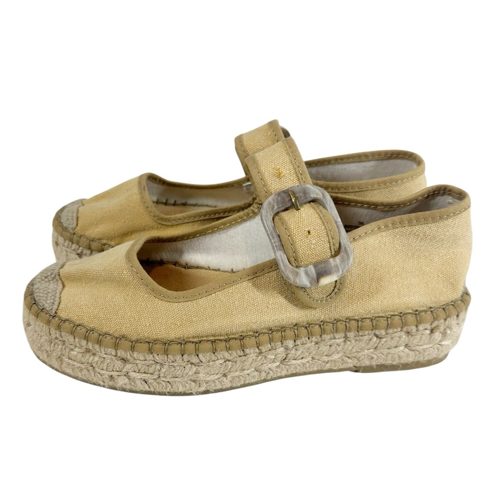 FREE PEOPLE COLLECTION Women's 36/7 Surfside Mary Jane Espadrilles Tan - Picture 5 of 11